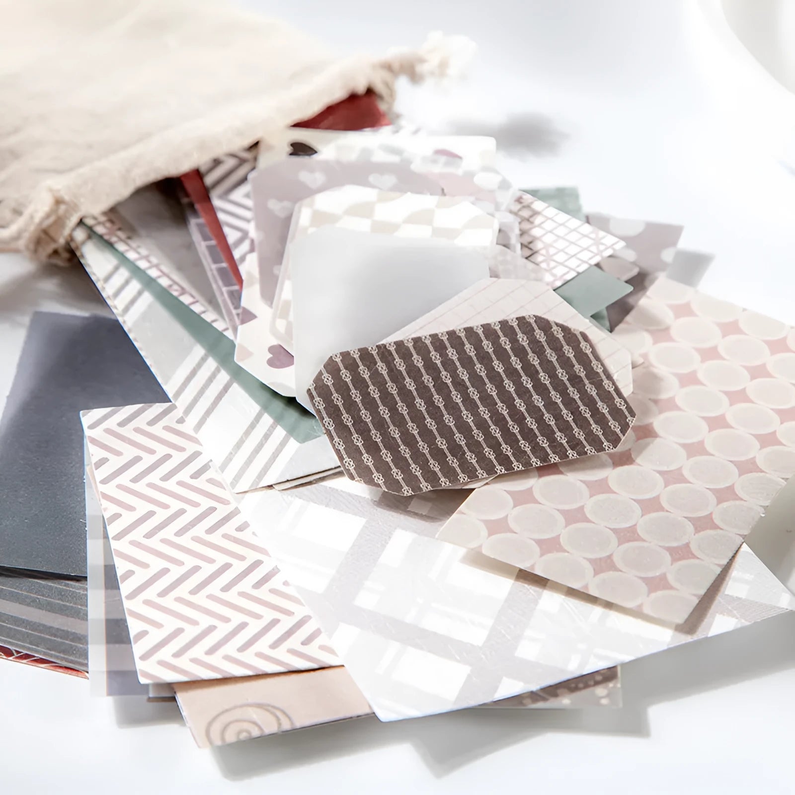 Hand Account pack of 60 DIY collage decoration stickers showing four different style categories A, B, C, and D.