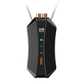 Negative ion air purifier necklace type worn around neck, black ABS+PC body with LCD screen