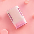 Jelly brand mint peach coloured USB rechargeable hanging neck fan and handheld mini fan.