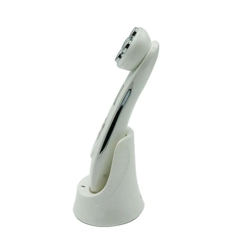 White ABS plastic multi-function facial beauty instrument set including colour light device, nano mist, acne needle and blackhead sucker