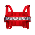Children's car travel sleeping pillow in peacock blue or big red with polyester cover and sponge filler, supplied as one headrest pillow.