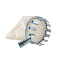 Steel frame fruit picker with cloth catching bag for harvesting pears and citrus
