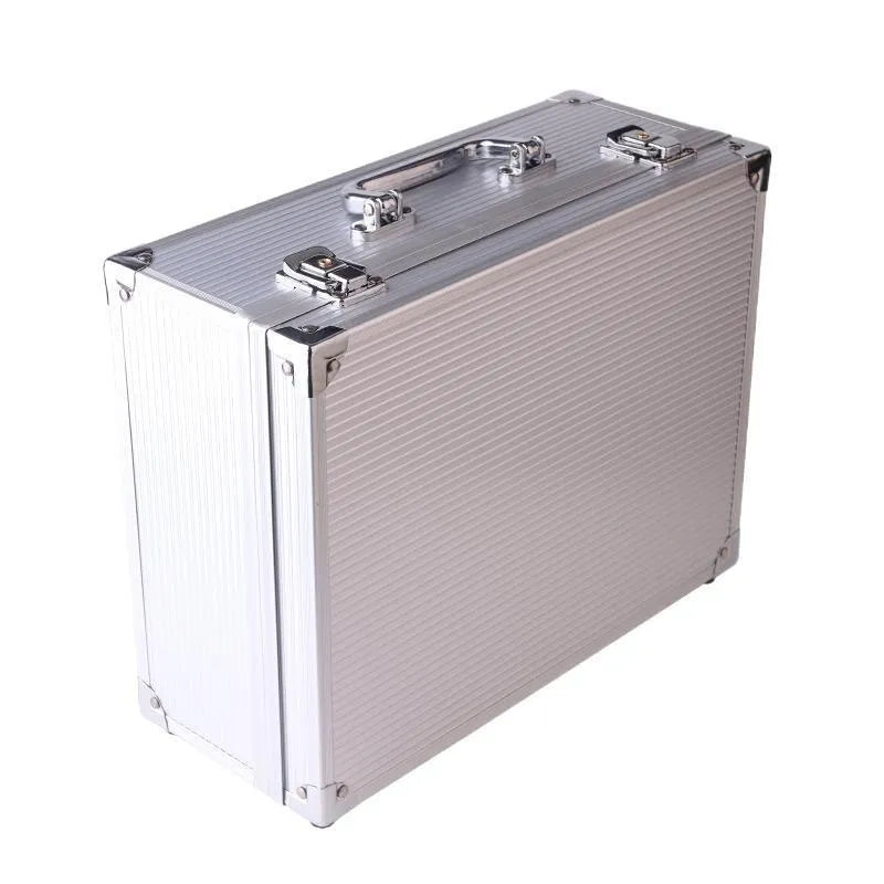 Black aluminium alloy lockable tattoo equipment storage box with carrying handle
