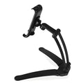 Folding phone and tablet stand for 4-10 inch devices in silver or black, for desktop and bedside use