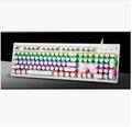 Mechanical gaming keyboard with backlit keys and metal construction in multiple colour options