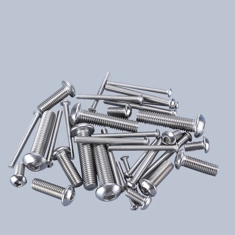Stainless steel hexagon socket pan head bolt and nut set, M3 M4 M5 sizes, A2-70 grade