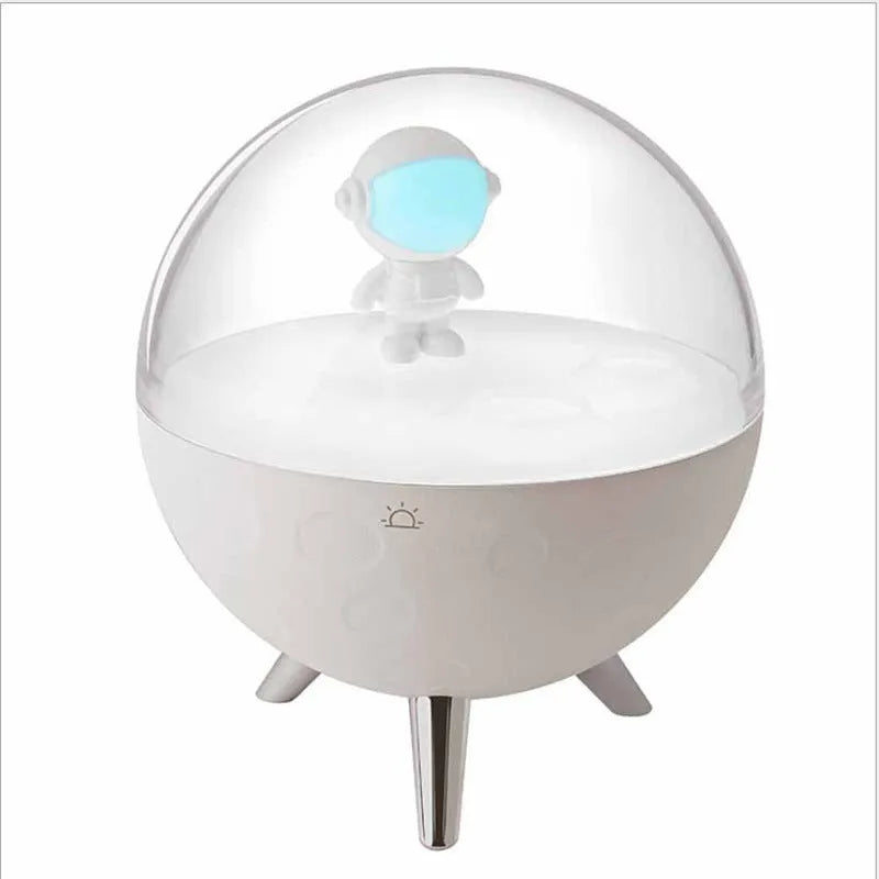 USB-powered cartoon LED night light with button switch available in blue or white light colours