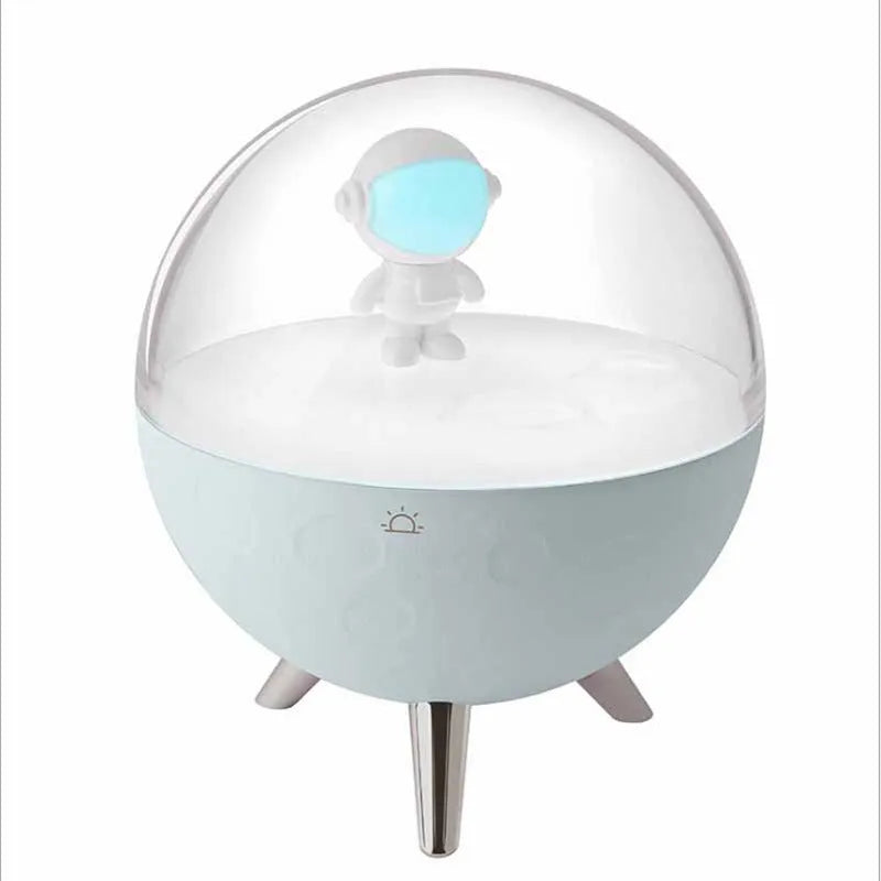 USB-powered cartoon LED night light with button switch available in blue or white light colours