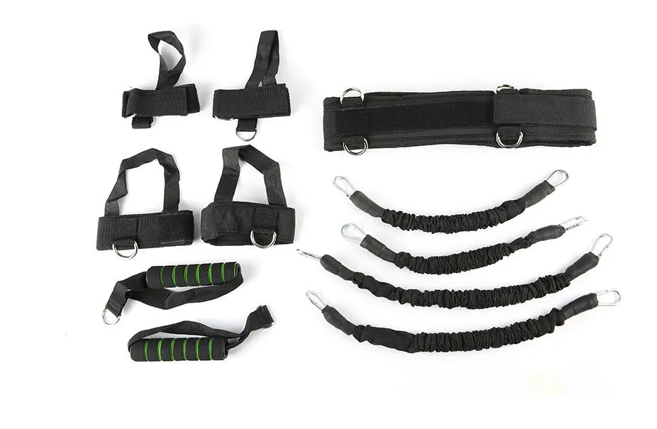 Dudley Bounce Trainer resistance band boxing suit set in black, made from latex