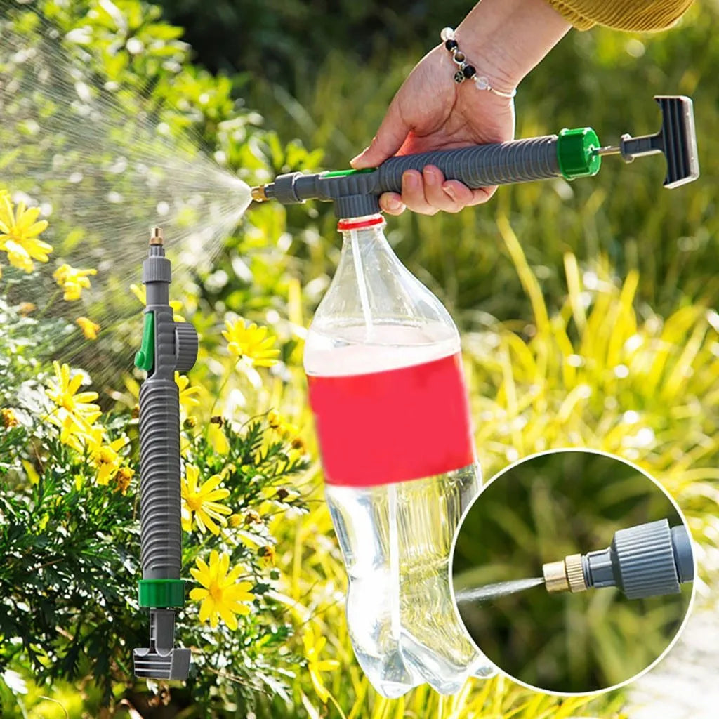 Universal plastic watering sprayer nozzle and tube for cola and sprite bottles