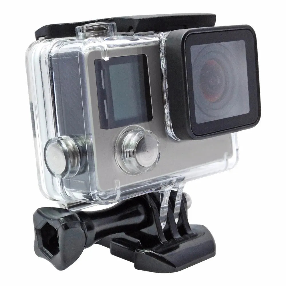 Transparent waterproof housing case for GoPro Hero 3+ and 4, 30m diving depth