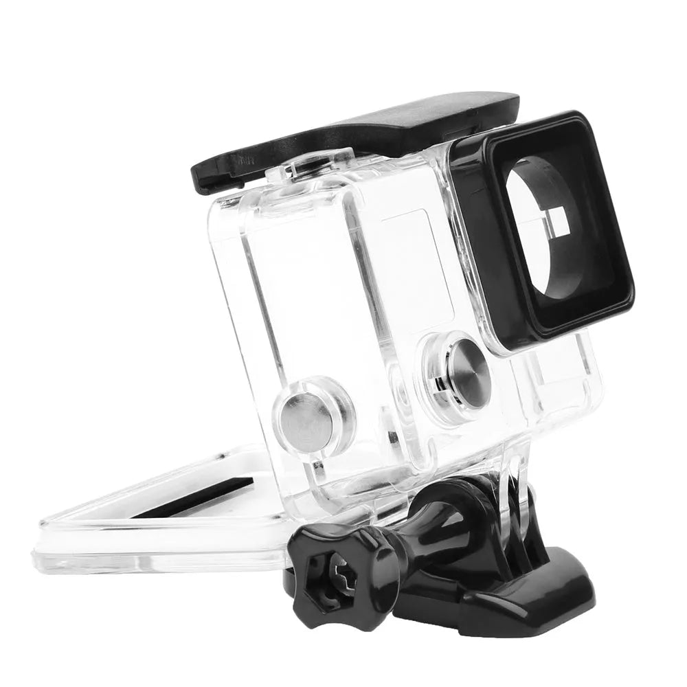 Transparent waterproof housing case for GoPro Hero 3+ and 4, 30m diving depth