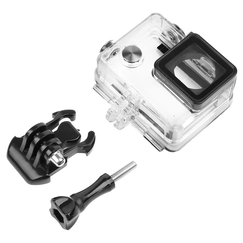 Transparent waterproof housing case for GoPro Hero 3+ and 4, 30m diving depth