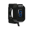 Bicycle gear position display counter with black shell and green lettering, compact 1 mm size