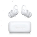 White soft silicone ear plugs for noise reduction and sound insulation
