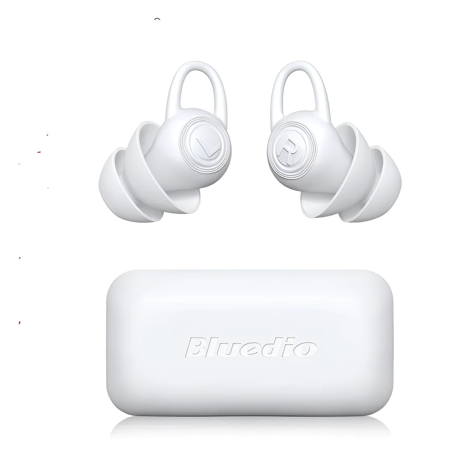 White soft silicone ear plugs for noise reduction and sound insulation