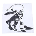 Fishing car sticker PET decal 12.3x17cm in white, black, yellow or bullet holes design