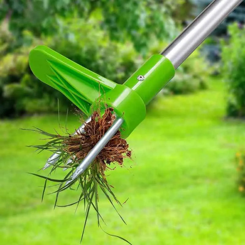 YIGUISI green plastic long handle weed puller garden weeding tool on soil