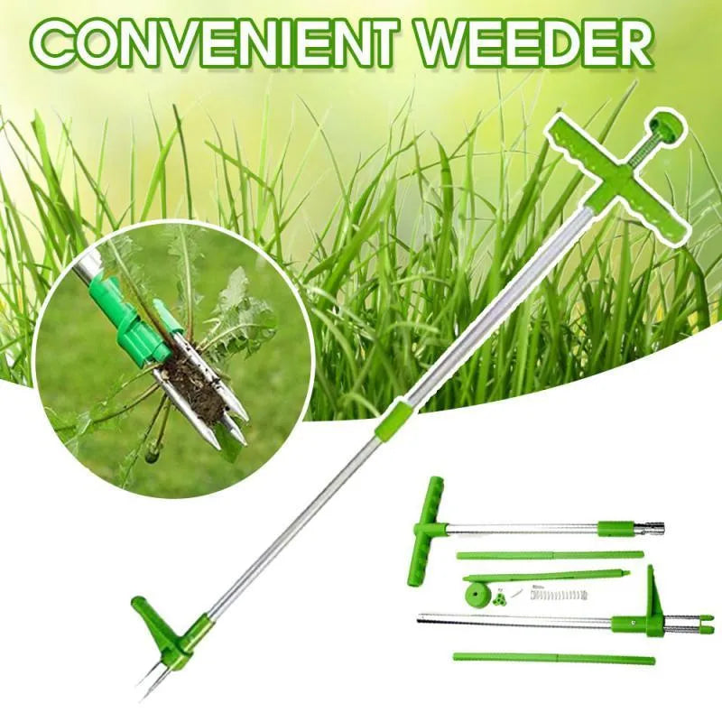 YIGUISI green plastic long handle weed puller garden weeding tool on soil