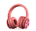 Kayo Cowin E7-Pro ANC Bluetooth wireless headset with active noise cancellation in red, pink, black, and white colour options.