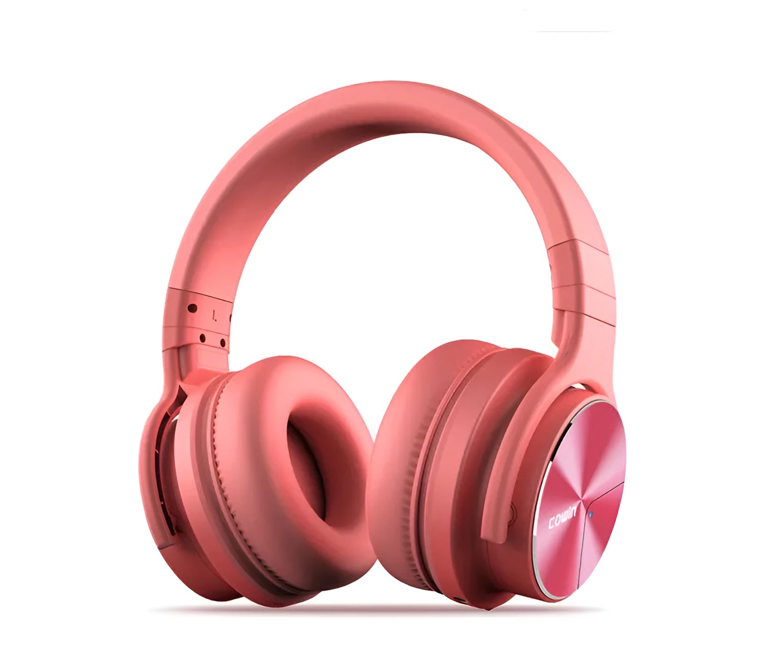 Kayo Cowin E7-Pro ANC Bluetooth wireless headset with active noise cancellation in red, pink, black, and white colour options.