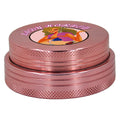 Girl Series ultra-thin portable four-layer cigarette grinding device in pink with windproof function