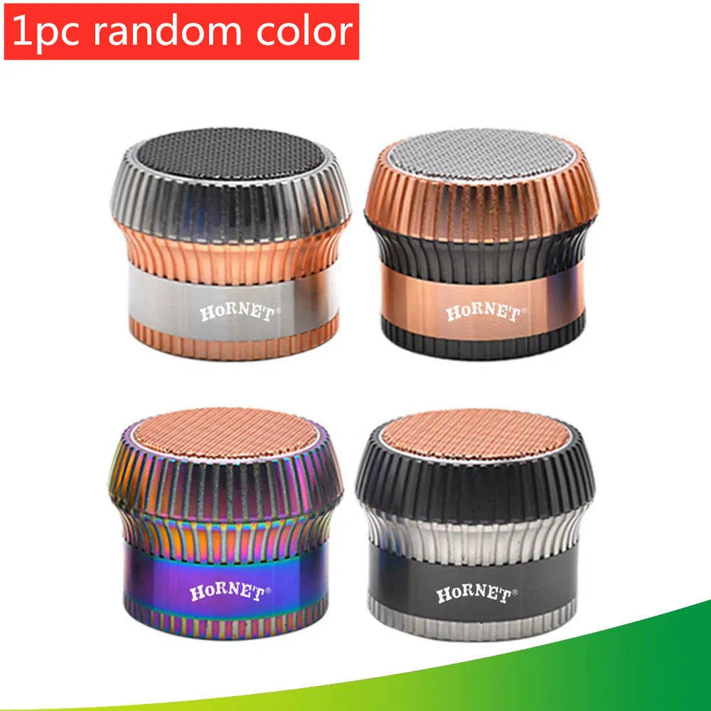 Photo colour zinc alloy mushroom-shaped multi-functional smoke grinder with keychain and bottle opener