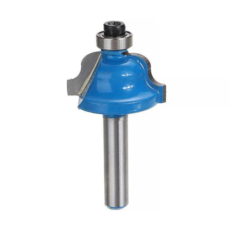 5-piece woodworking milling cutter set with red handles and 15mm ball diameter