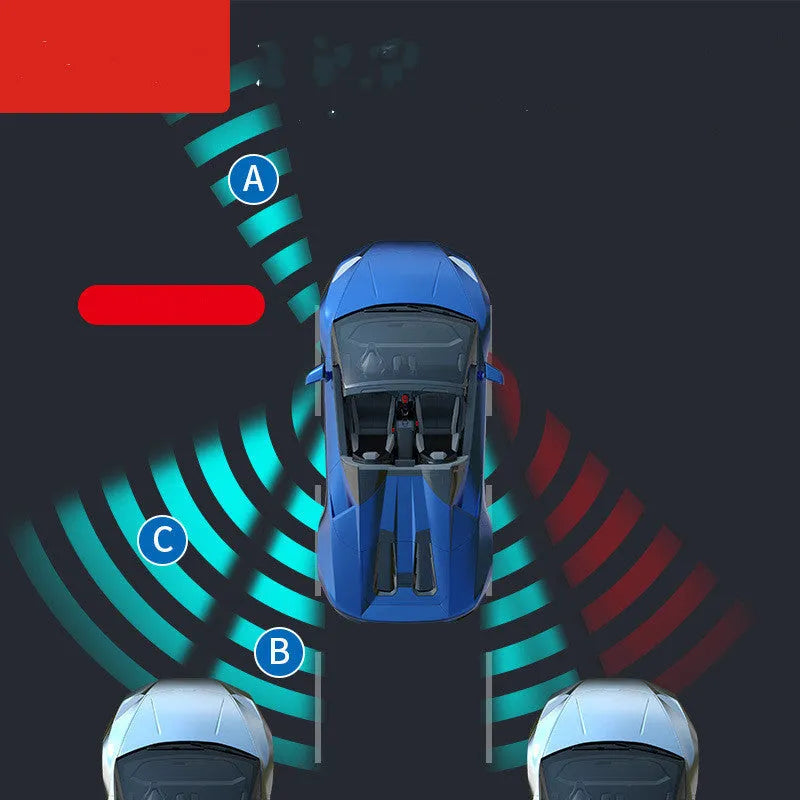 Car blind spot mirror with HD glass for multi-faceted front wheel view reversing parking aid