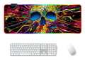 Colourful Skull pattern gaming mouse pad 40x90x4mm for keyboard and symphony table mat