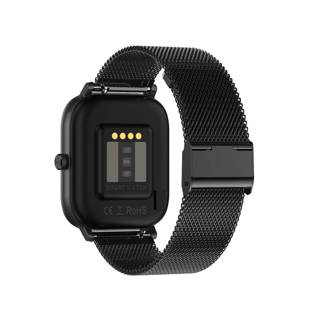 Smart bracelet with 1.54-inch screen showing health metrics including heart rate, ECG, blood pressure and blood oxygen readings