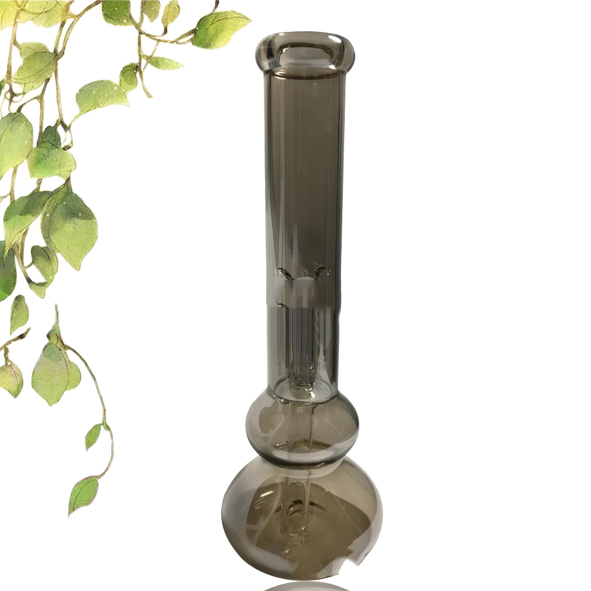 Pure colour geometric glass ornament sitting on a vase for home decoration.