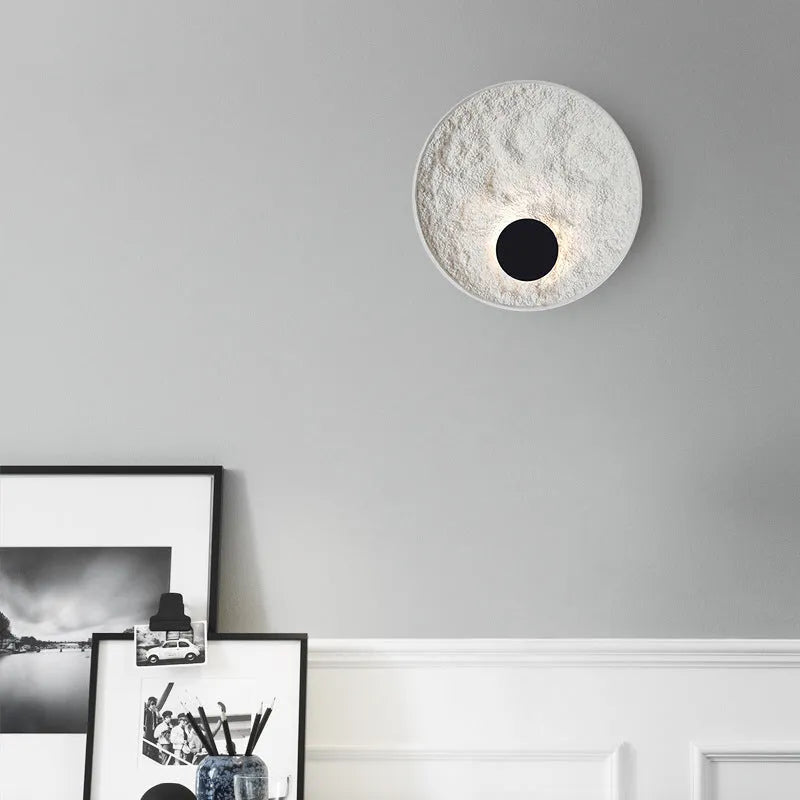 White modern bedside wall lamp with iron construction showing 300mm and 500mm length options