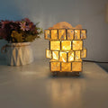 Modern LED crystal salt rock table lamp with negative ion air purification in light luxury style, three colour and stone options