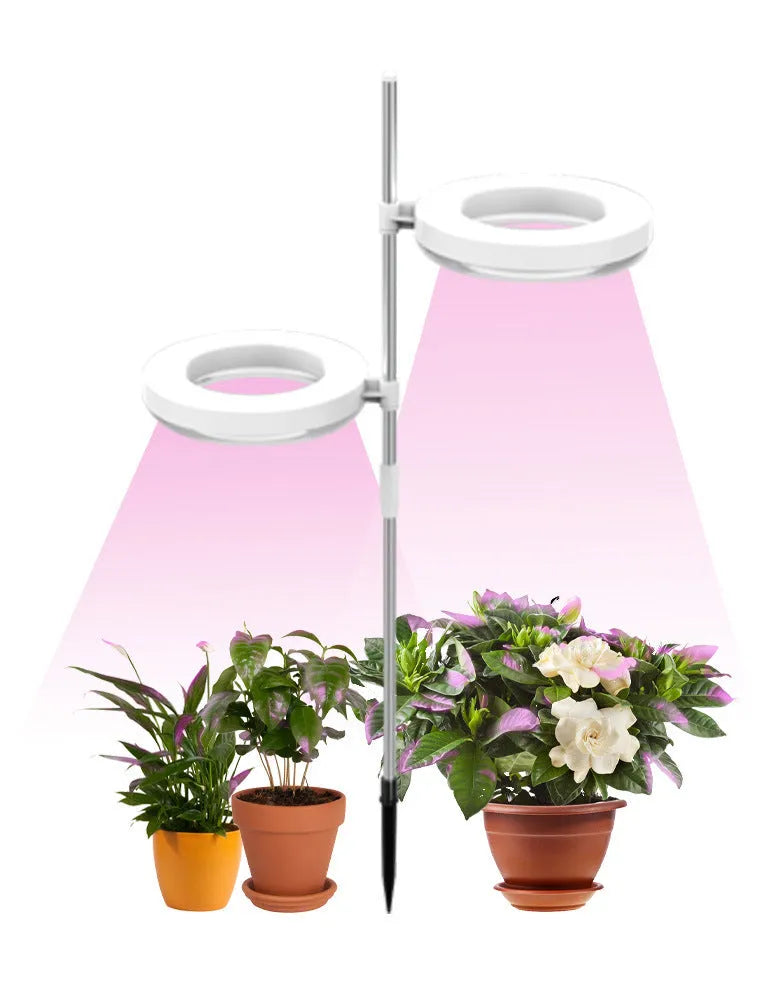 Desk plant growth lamp with full spectrum lighting in compact PC housing