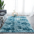 Plain rectangle polyester cotton carpet in dark grey, machine woven, 120x160cm