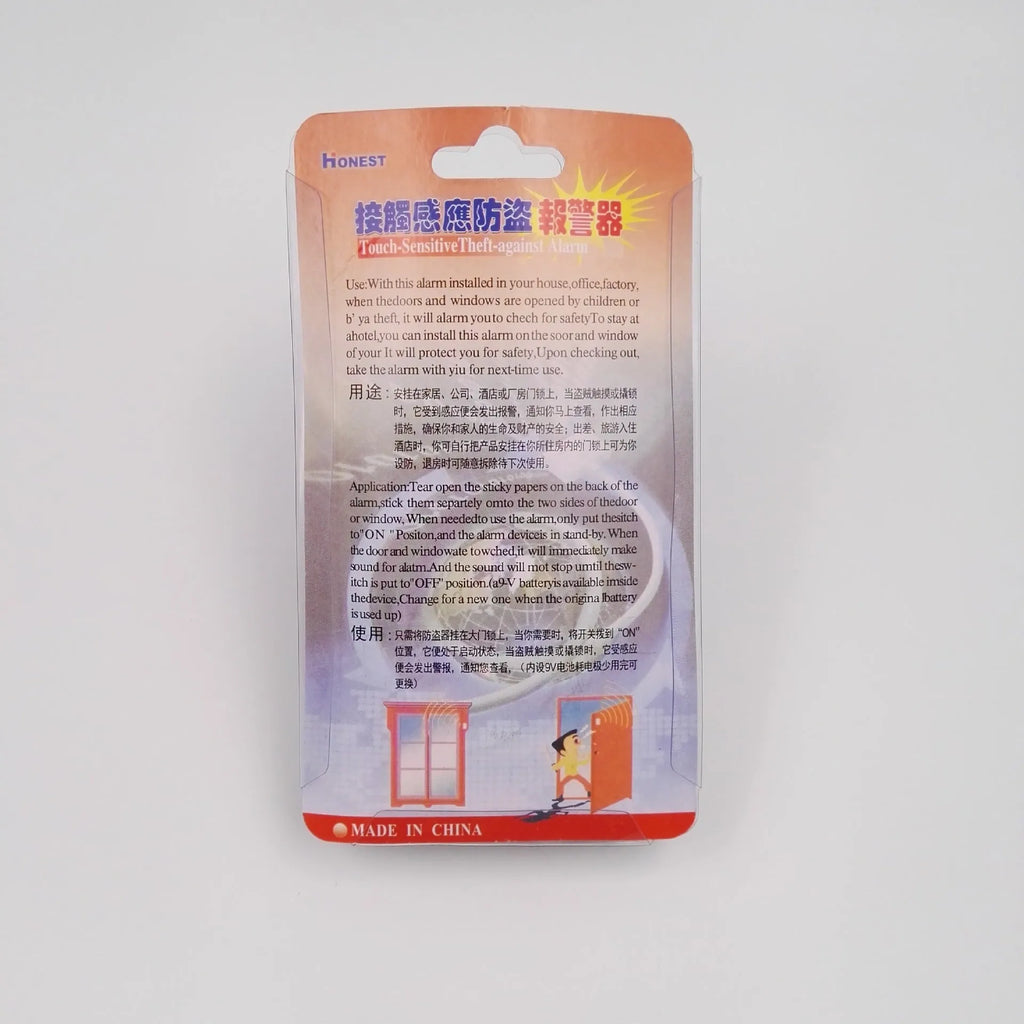 Black 902 model human body induction anti-theft door handle alarm with hanging installation