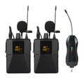Little Bee X3 black wireless lavalier lapel microphone with transmitter.