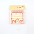 Kawaii milk strawberry design memo pad with 100 sheets, 80mm square size, six colour options