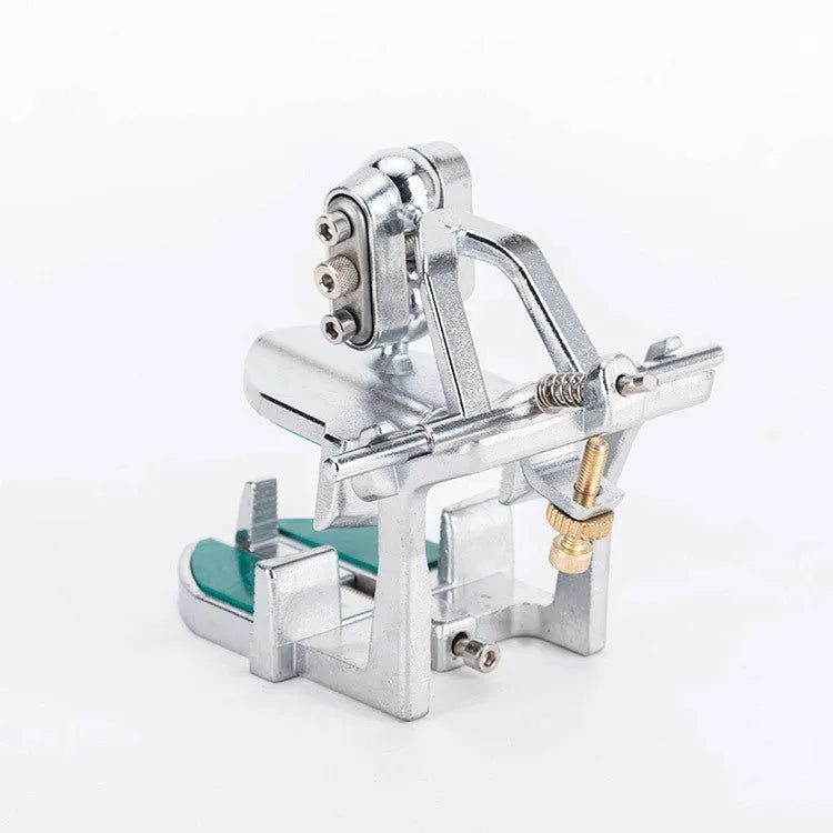 Adjustable dental articulator with Korean-style jaw design for crown and bridge work