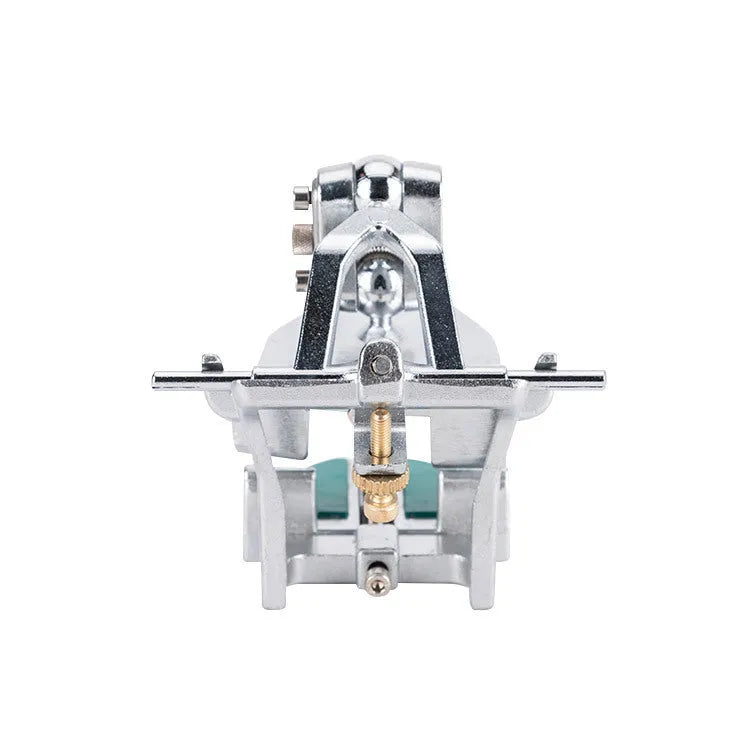 Adjustable dental articulator with Korean-style jaw design for crown and bridge work