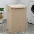 Fabric clothes sorting box in beige colour with two size options for bathroom laundry storage