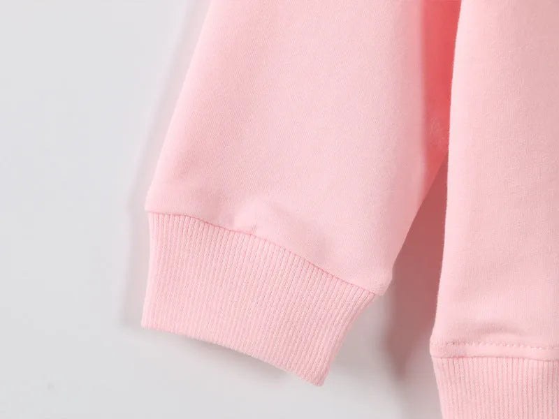 Korean-style baby girls' autumn sweater with cartoon pattern and ruffle sleeves in sizes 70-100cm
