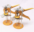 Metal alloy tile raising locator with adjustable height for concrete and tile installation