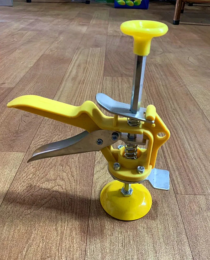Metal alloy tile raising locator with adjustable height for concrete and tile installation