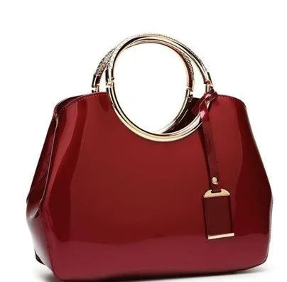 Polyester women's handbag in seven colours with card slot and zipper pocket for weddings and parties