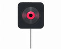 Wall-mounted CD and DVD player with remote control in white, black, blue or pink colour options