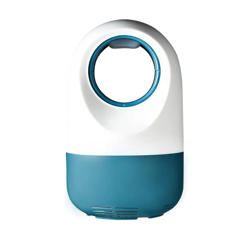 Photocatalyst mosquito killer lamp with bionic UV light and USB cable on desktop