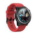Black IP68 waterproof Android smart watch with round 1.3-inch touchscreen and silicone strap