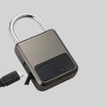 Smart Fingerprint Padlock Waterproof Anti-theft with rechargeable lithium battery for locker and luggage security